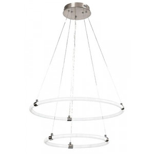 Pendul Irelia LED 55W metal/acril nichel/alb Rabalux