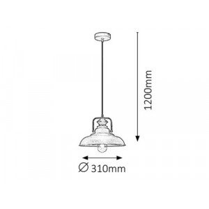 Pendul Kyle 1xE27 metal maro Rabalux