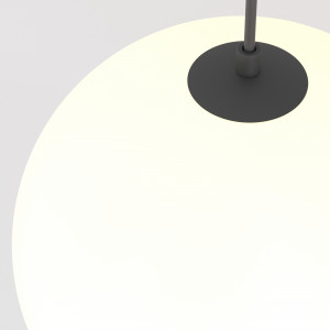 Pendul Luna 1xLED metal negru/alb