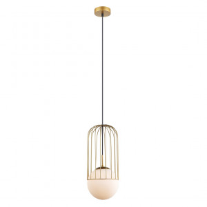 Pendul Matty L 1xE27 metal/sticla auriu Italux