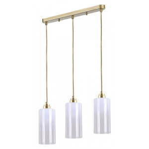 Pendul Panthea 3xE27 metal/sticla auriu/alb Rabalux