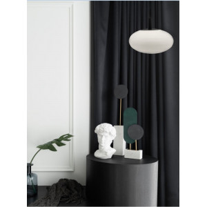 Pendul Perlas 1xE27 metal/sticla negru/alb Maytoni