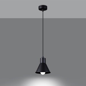 Pendul Taleja 1xE27 metal negru conic - Img 3