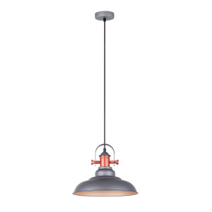 Pendul Temper 1xE27 metal gri/cupru Italux
