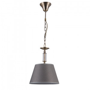 Pendul Zanobi 1xE14 metal/sticla/textil bronz antichizat Italux