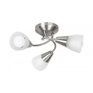 Plafoniera Connor 3xE14 metal/sticla nichel/alb Rabalux RBL5690