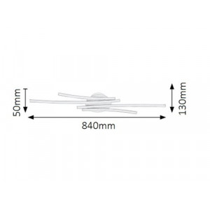 Plafoniera Meredith LED 19W metal/acril crom/alb Rabalux