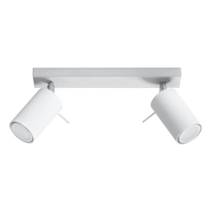 Plafoniera Ring 2xGU10 metal alb tubular