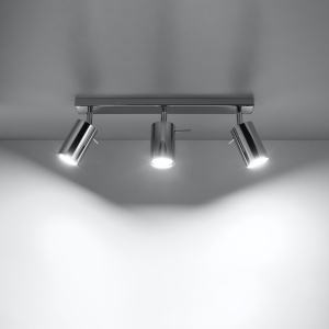Plafoniera Ring 3xGU10 metal crom tubular - Img 3