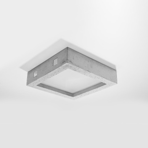 Plafoniera Riza LED 3000K 1600lm ciment/sticla gri patrat - Img 2