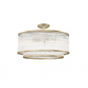 Plafoniera Sergio 6xE14 metal/sticla auriu/transparent Zuma Line