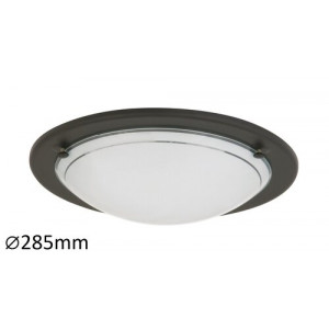 Plafoniera Ufo 1xE27 metal/sticla negru/alb Rabalux