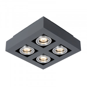 Spot aplicat Casemiro 4xGU10 metal negru/argintiu Italux