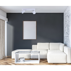 Spot aplicat Senova 2xGU10 metal alb sablat Italux