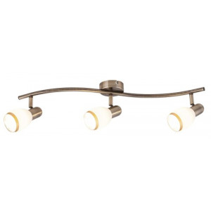 Spot bara Elite 3xE14 metal/sticla bronz/alb Rabalux
