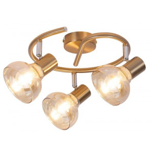 Spot bara Holly 3xE14 metal/sticla auriu/amber Rabalux