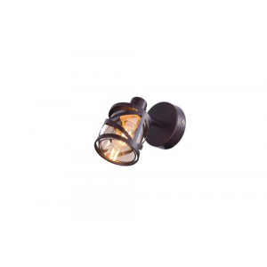 Spot bara Oberon 1xE14 metal/sticla negru/fumuriu Rabalux