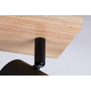Spot bara Toras 3xGU10 metal/lemn stejar/negru Rabalux