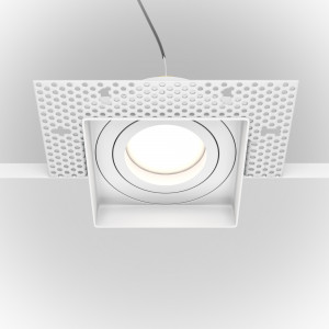 Spot incastrat Atom 1xGU10 metal alb patrat Maytoni DL003-01-W
