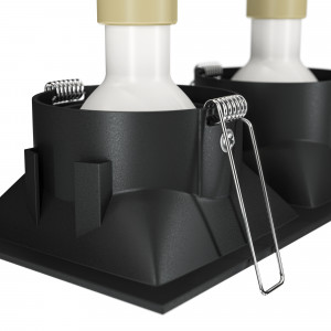 Spot incastrat Dot 2xGU10 metal negru Maytoni