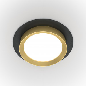 Spot incastrat Hoop 1xGX53 metal negru/auriu Maytoni DL086-GX53-RD-BG