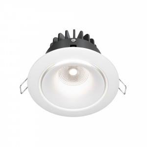 Spot incastrat Yin LED metal alb Maytoni DL031-L12W4K-W