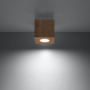 Spot Quad 1xGU10 lemn natural wood patrat - Img 3