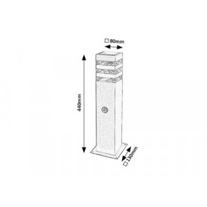 Stalp exterior Ankara 1xE27 metal/acril antracit Rabalux