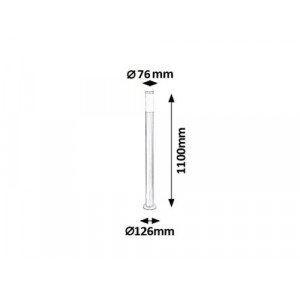 Stalp exterior Inox torch 1xE27 metal/acril nichel/alb Rabalux