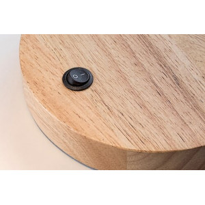 Veioza Ferb 1xE14 metal/lemn negru Rabalux
