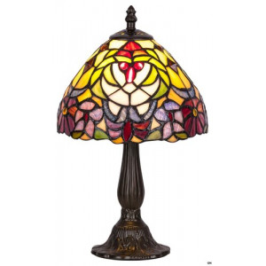 Veioza Mirella 1xE14 metal/sticla bronz/multicolor Rabalux