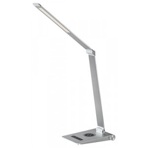 Veioza Nilfgard LED 13W metal/lemn/ratan argintiu/alb Rabalux