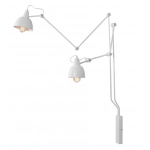 Aplica Aida 2xE27 metal alb Aldex
