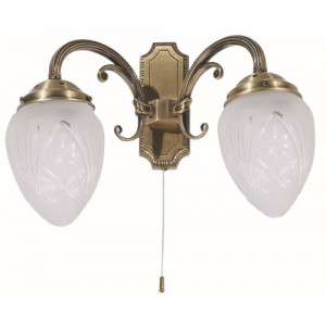 Aplica Annabella 2xE14 metal/sticla bronz/alb Rabalux RBL8632
