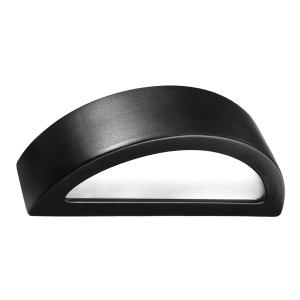 Aplica Atena 1xE27 ceramica/sticla negru semicircular