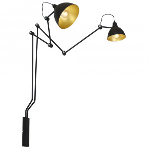 Aplica Bibi 2xE27 metal negru/auriu Aldex