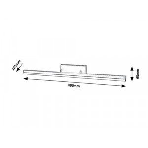 Aplica Evan LED 12W metal negru/alb Rabalux