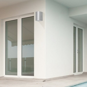 Aplica exterior Chile 2xGU10 metal/sticla aluminiu Rabalux
