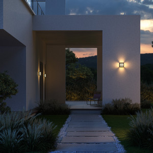 Aplica exterior Downing Street LED metal negru Maytoni