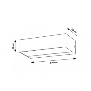Aplica exterior Halden LED 9W acril negru/alb Rabalux