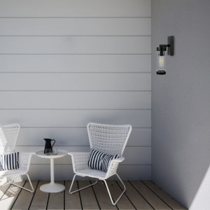 Aplica exterior Kolta 1xE27 metal/acril negru/transparent Rabalux
