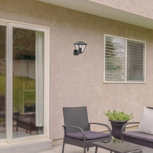 Aplica exterior Paravento 1xE27 metal/sticla negru Rabalux