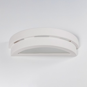 Aplica Helios 1xE27 ceramica/sticla alb semicircular - Img 2