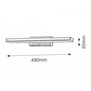 Aplica John LED 12W metal/acril crom Rabalux