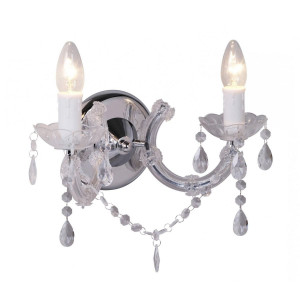 Aplica Magnolia 2xE14 metal/acril transparent Zuma Line