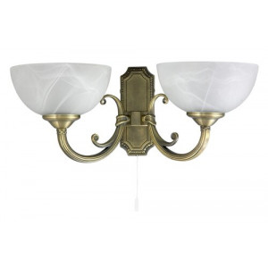 Aplica Marlene 2xE14 metal/sticla bronz/alb Rabalux