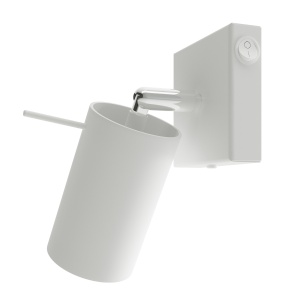 Aplica Ring 1xGU10 metal alb tubular cu intrerupator