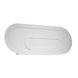 Aplica Saccon 2xG9 metal/acril alb oval