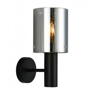 Aplica Sardo 1xE27 metal/sticla negru Italux