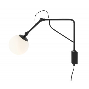 Aplica Soho S 1xE14 metal/sticla negru Aldex